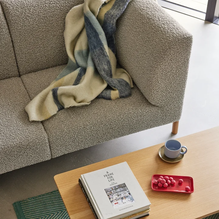 Moment Sofa 2-seater, natural oak / gray from Hübsch Interior