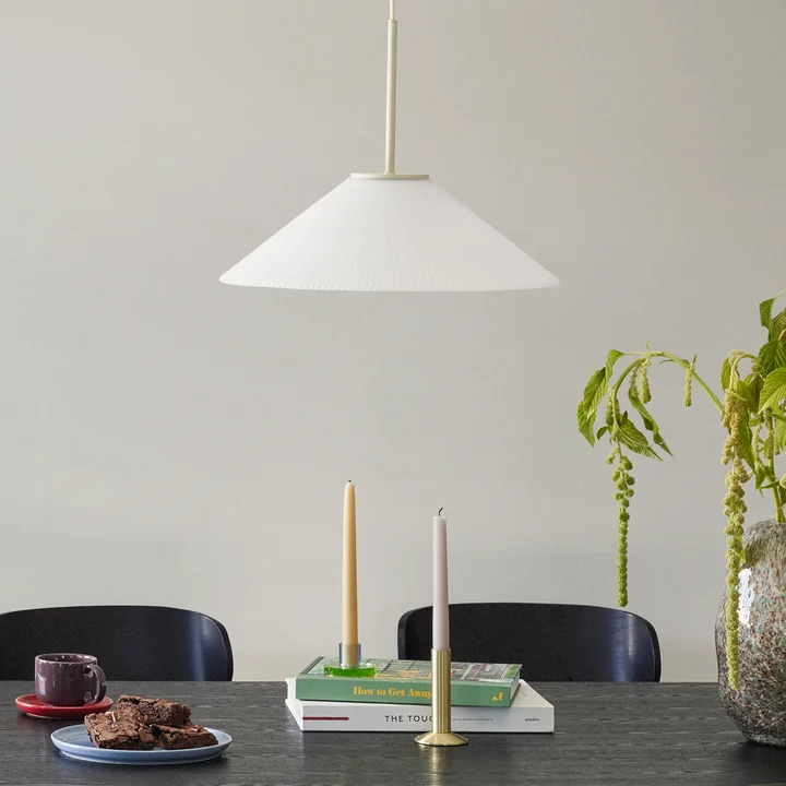 Solid Pendant lamp, sand / white from Hübsch Interior