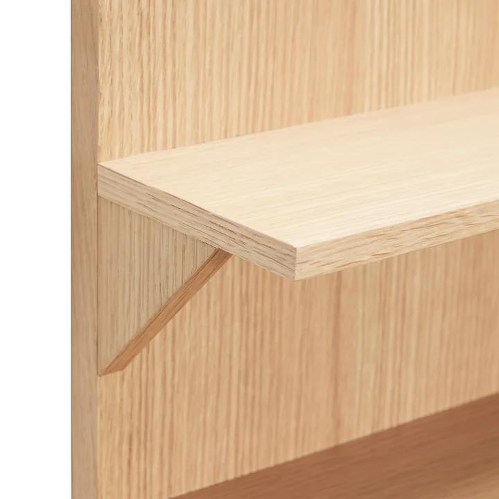 Straight Wall shelf, natural oak from Hübsch Interior