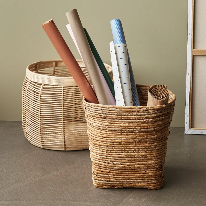 Storage baskets, natural from Hübsch Interior