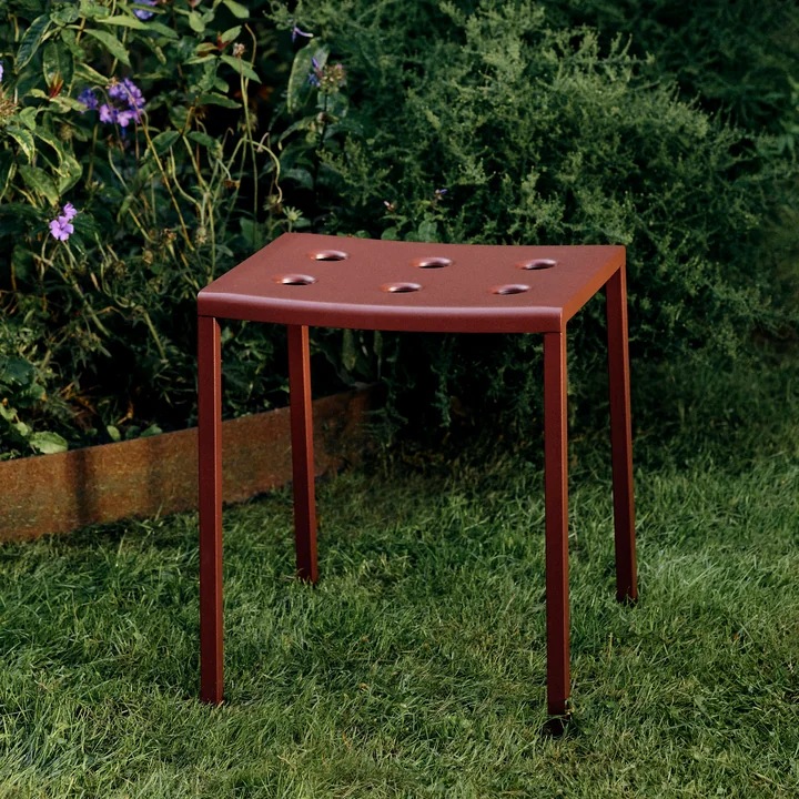 Balcony Stool, iron red by HAY