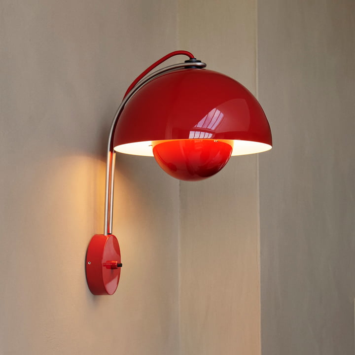 & Tradition - Flowerpot Wall lamp VP8, vermilion