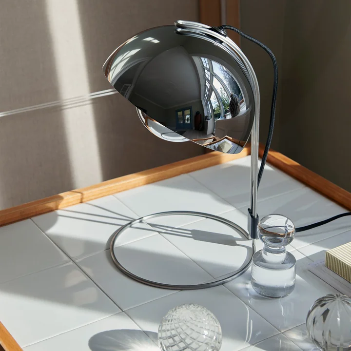 & Tradition - FlowerPot table lamp VP4, chrome plated