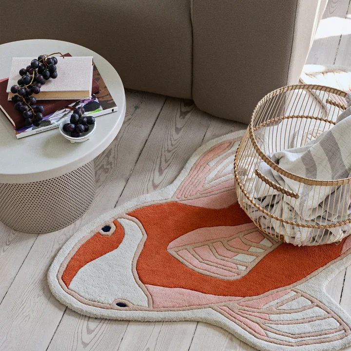 Koi Carpet from Broste Copenhagen in the version pumkin orange