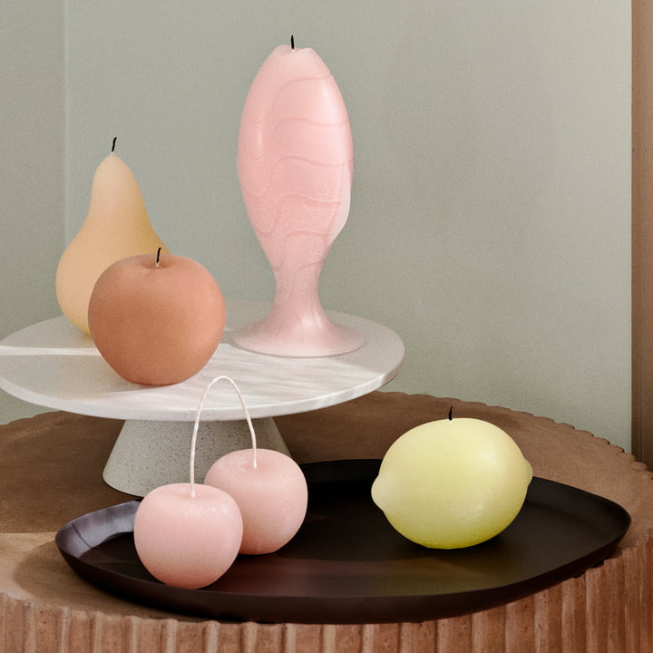 Lemon figure candle from Broste Copenhagen in the color pastel yellow