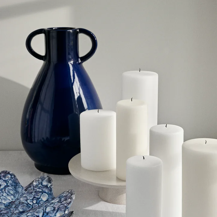 Simi Vase from Broste Copenhagen in color deep cobalt blue