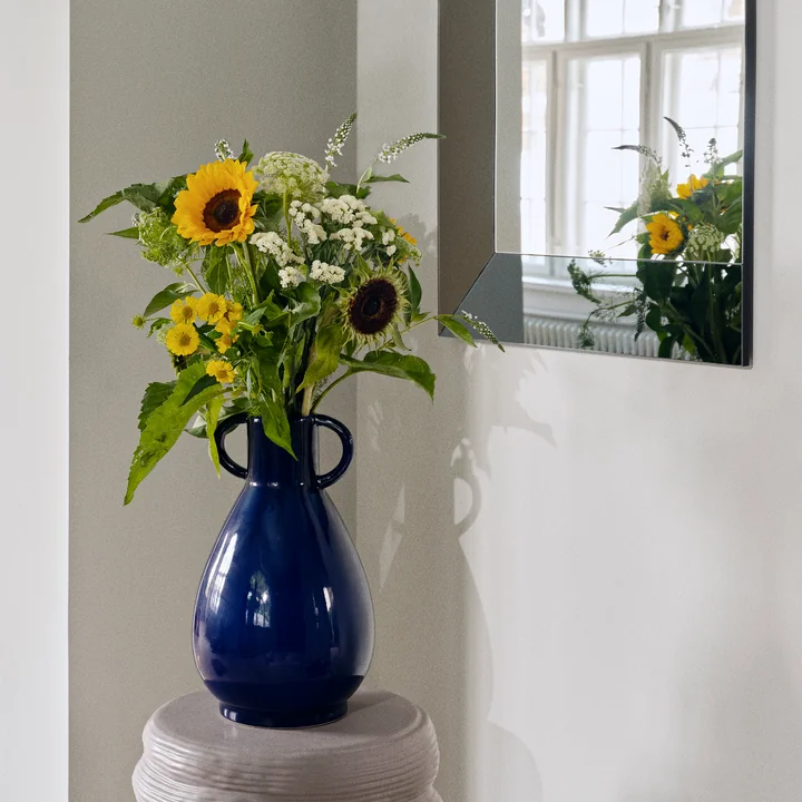 Simi Vase from Broste Copenhagen in color deep cobalt blue