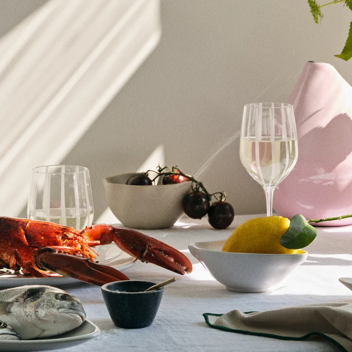 Stripe tableware from Broste Copenhagen