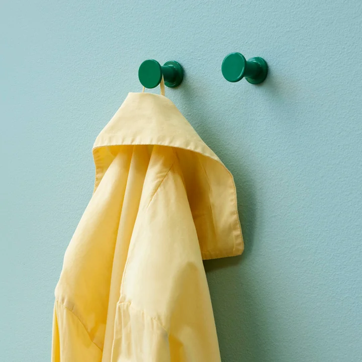 Bolt Coat hook set of 2, green from HAY