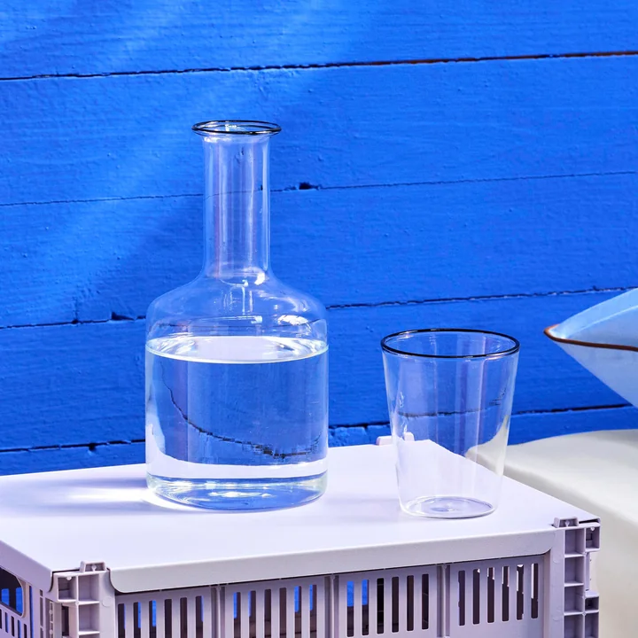 Rim HAY carafe and glasses