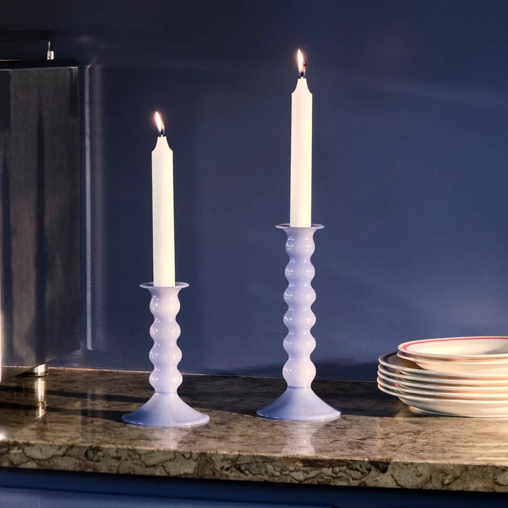 Wavy Candlestick, jade light blue from HAY