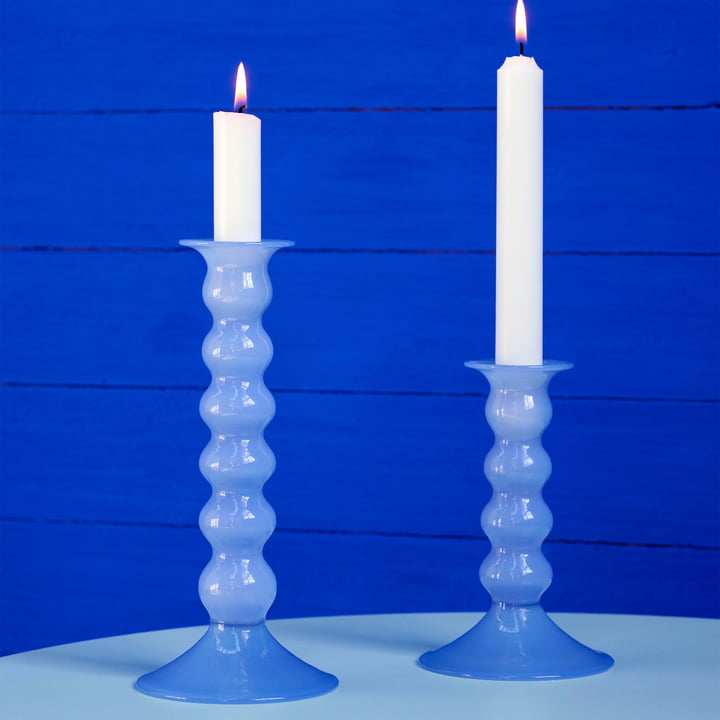 Wavy Candlestick, jade light blue from Hay