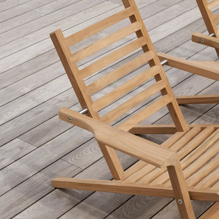 AH603 Deck chair, teak untreated from Carl Hansen