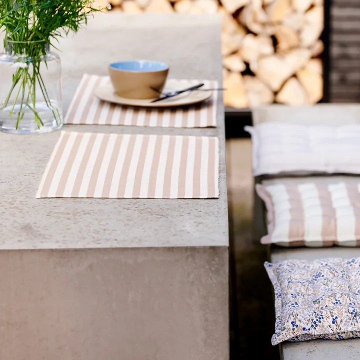 Statement Stripe Placemat from Södahl in color beige