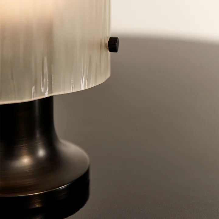 Seine Table lamp LED Outdoor from Gubi in the finish brass antique / frosted glass