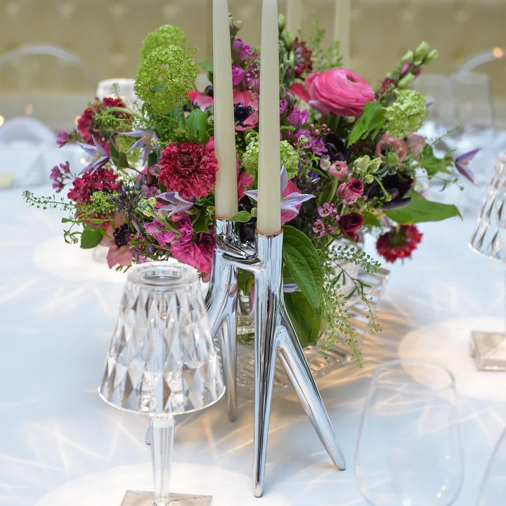 Abbracciaio Candlestick, chrome glossy from Kartell