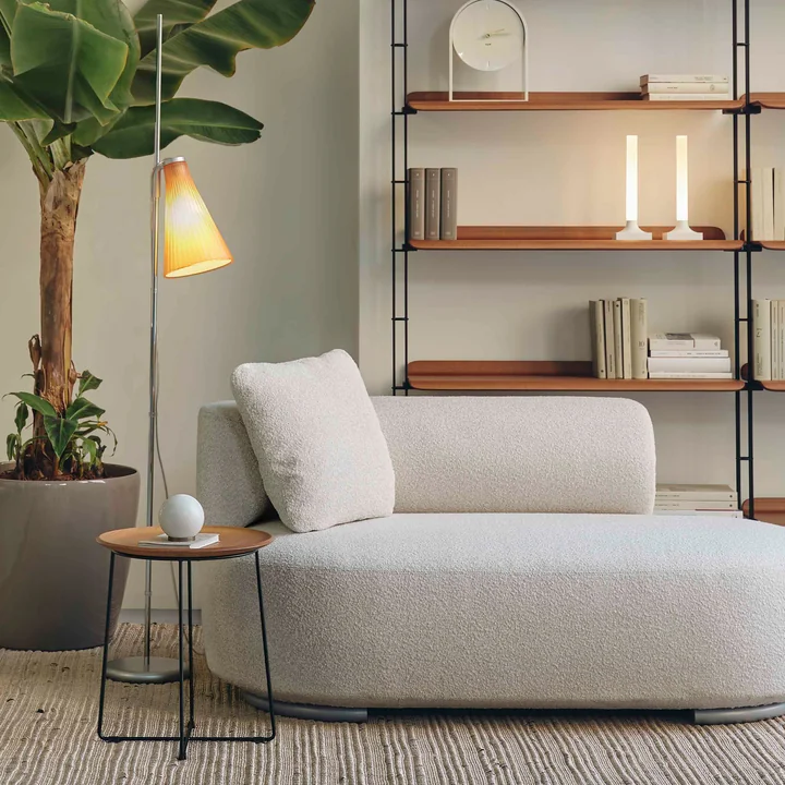 K-Lux Floor lamp, diffuser straw yellow, frame gray from Kartell