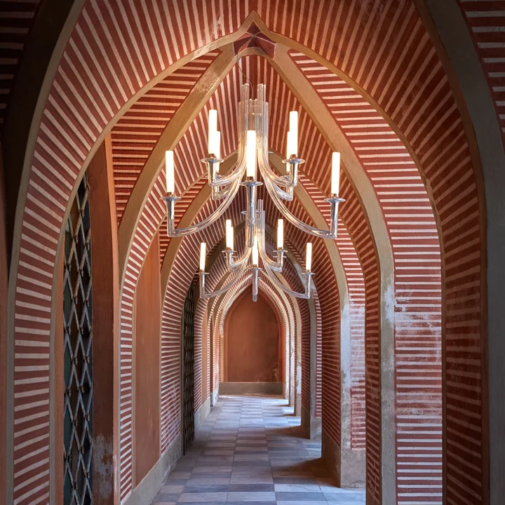 Khan Chandelier, polycarbonate, transparent glossy from Kartell