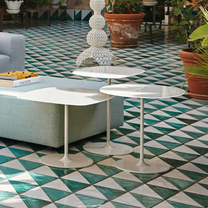 Kartell - Thierry Side table Trio, white (set of 3)