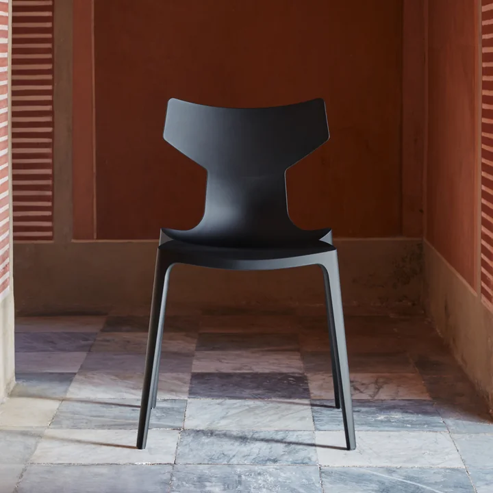 Kartell - Re-Chair chair, powered by Illy, black matt