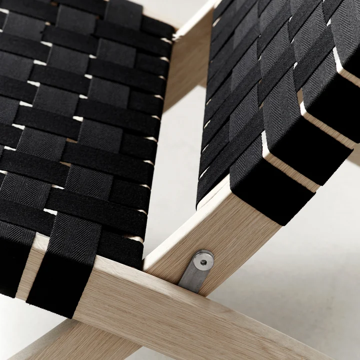MG501 Cuba Chair soaped oak straps black from Carl Hansen