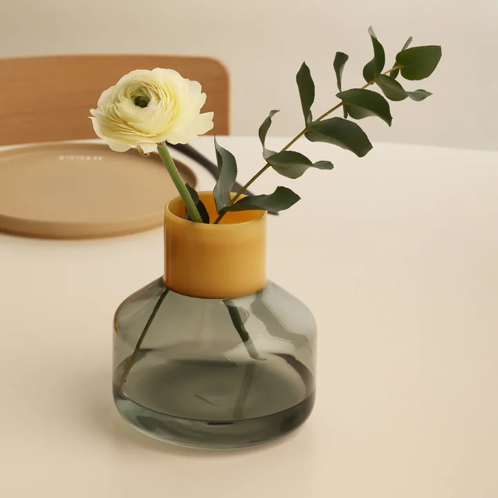 Generous vase medium from Design Letters in the version milky yellow / smoke