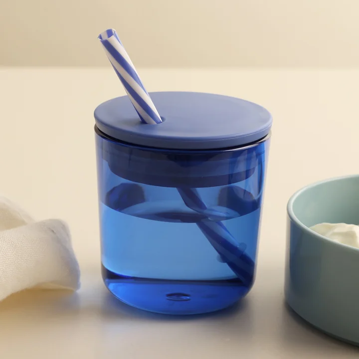 Kids Eco Drinking glass from Design Letters in color blue
