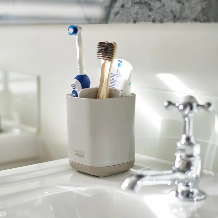 EasyStore Toothbrush holder, ecru from Joseph Joseph