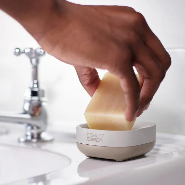 Slim Compact Soap dish, ecru from Joseph Joseph
