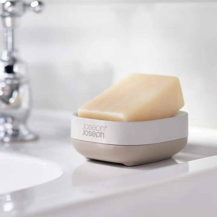 Slim Compact Soap dish, ecru from Joseph Joseph