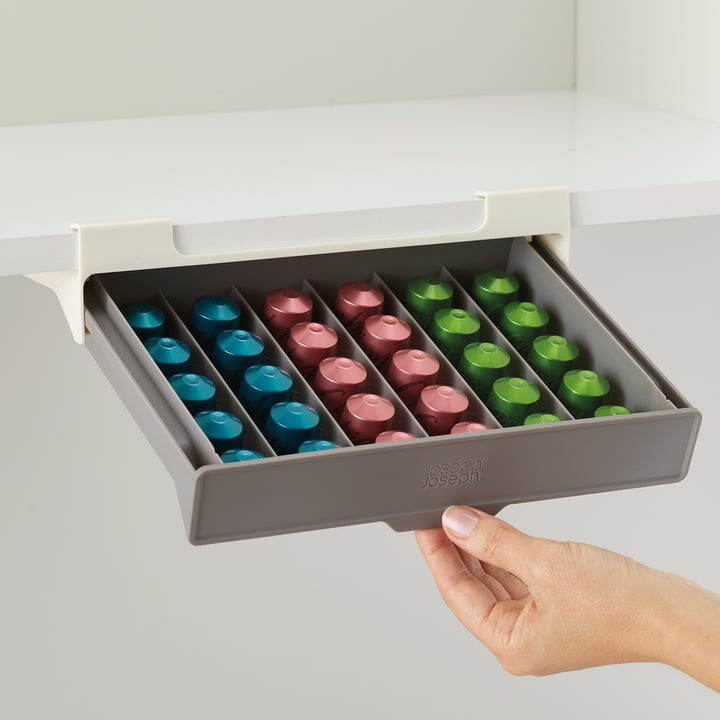 CupboardStore Coffee capsule drawer, gray from Joseph Joseph