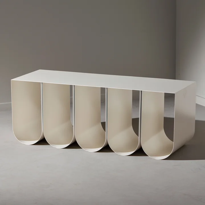 Curved Wall shelf from Kristina Dam Studio in color beige