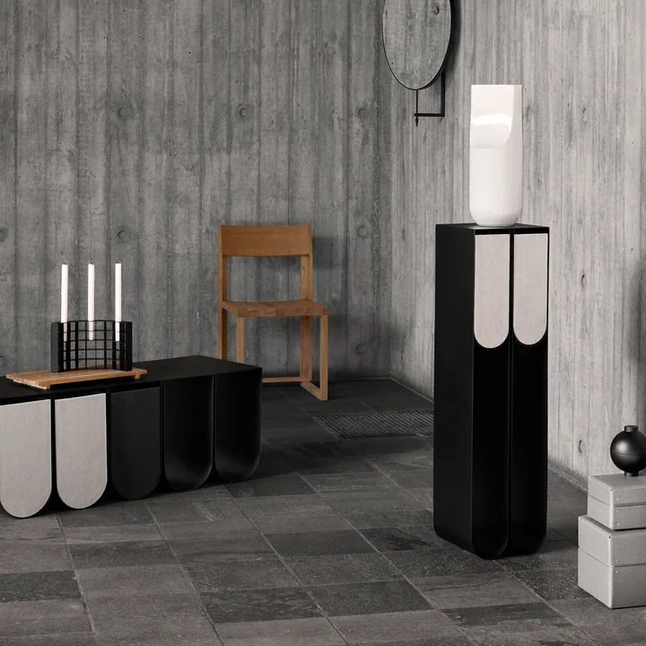 Curved Pedestal from Kristina Dam Studio in color black
