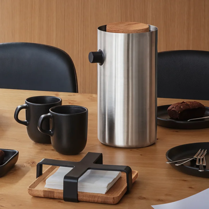 Nordic Kitchen Pump thermos flask, stainless steel from Eva Solo