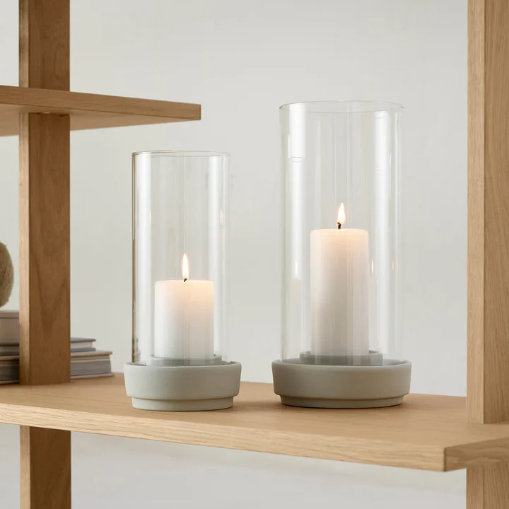 Hurricane Lantern from Stelton in the color sand