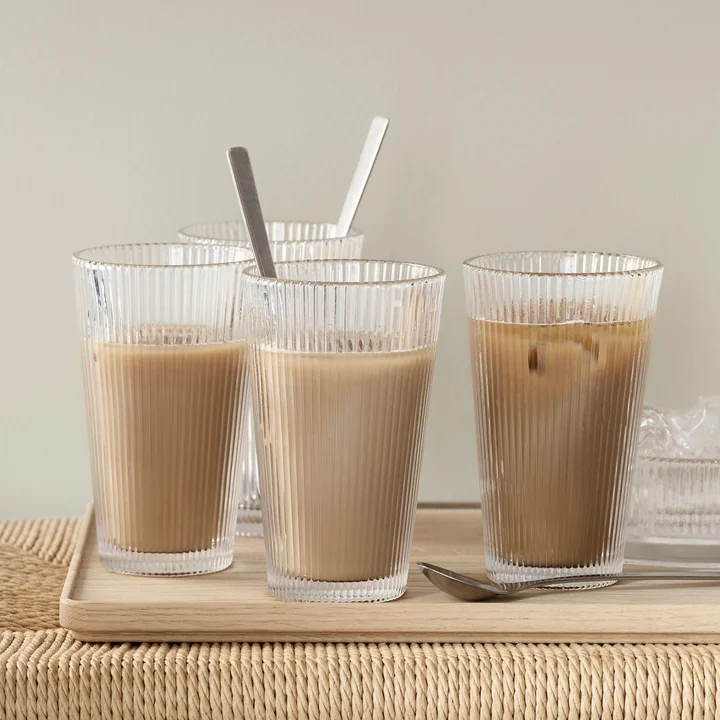 Pilastro Drinking glass from Stelton in set of 4