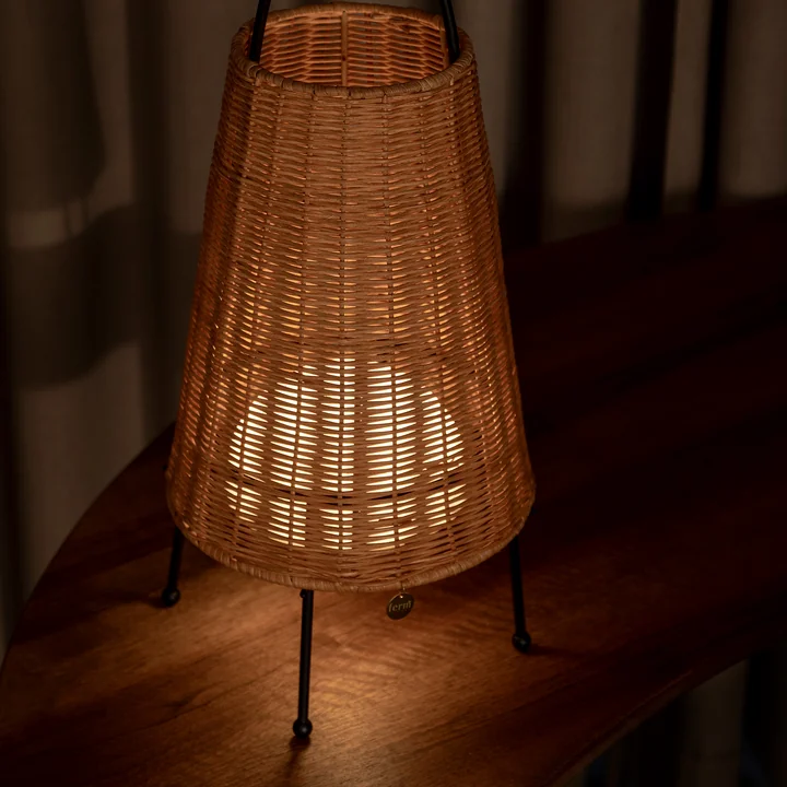 Porti LED table lamp rattan from Ferm Living