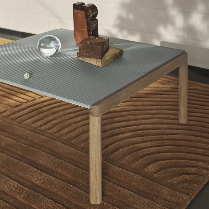 Couple Coffee table from Muuto in the finish Pale Blue/Oak