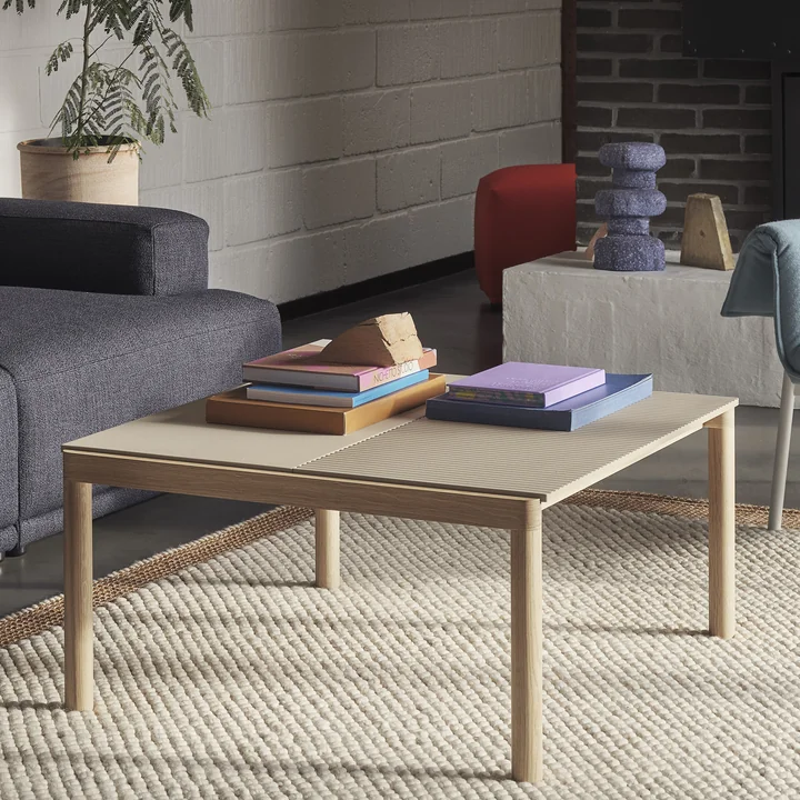 Couple Coffee table from Muuto in the finish Sand/Oak