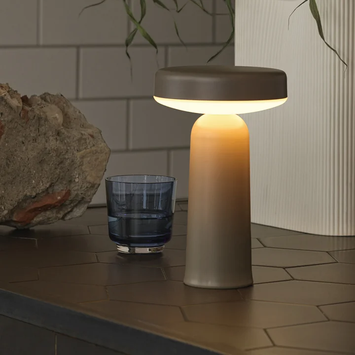 Ease Portable LED Outdoor Battery lamp from Muuto in the color taupe