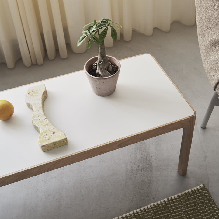 Workshop Coffee table from Muuto in gray linoleum finish