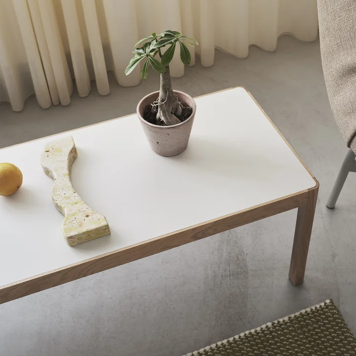 Workshop Coffee table from Muuto in gray linoleum finish