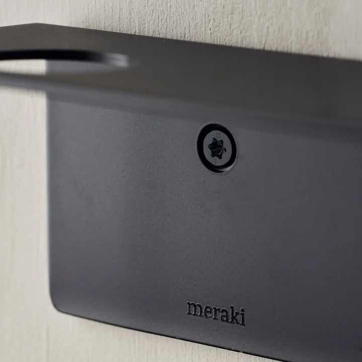 Shelf with bottle holder and hook bar from Meraki