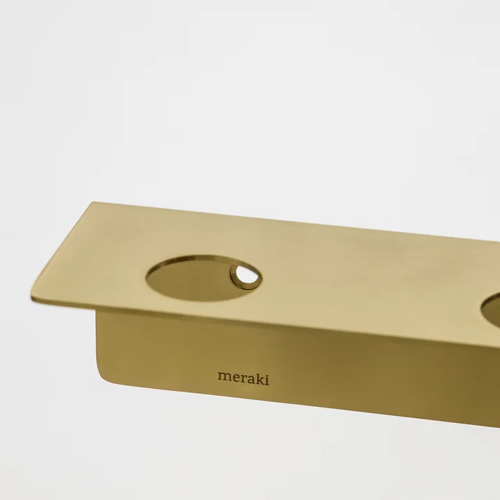 Shelf with bottle holder and hook bar from Meraki