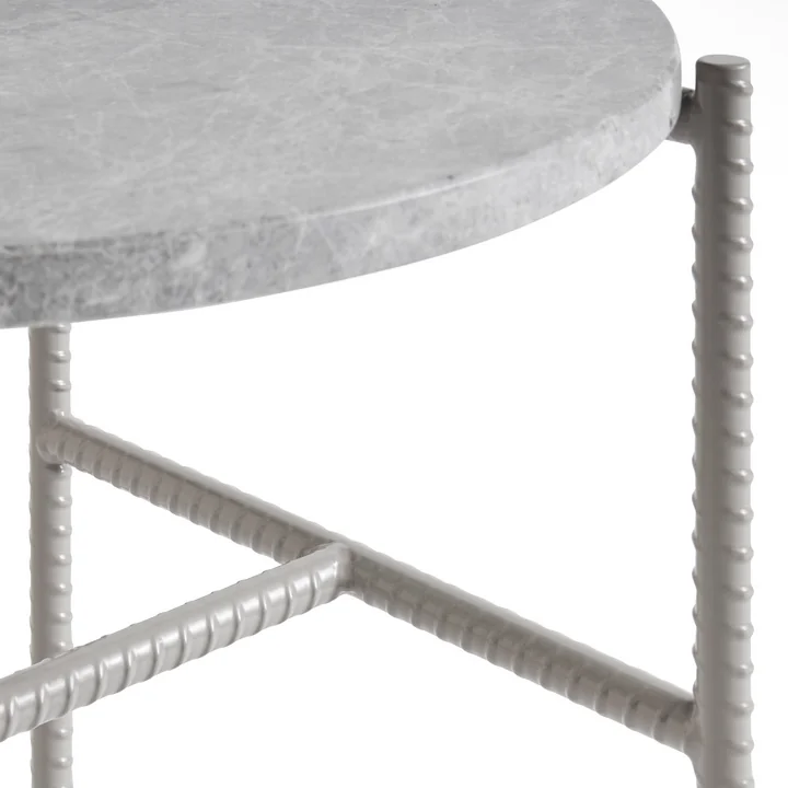 Rebar Side table Ø 45 x H 40.5 cm, marble gray / fossil gray of HAY