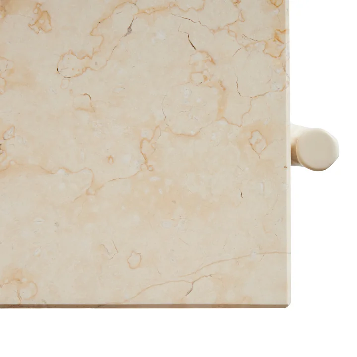 Rebar Coffee Table, marble beige / alabaster from HAY