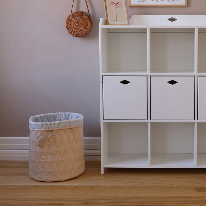 Storage basket from Cam Cam Copenhagen in the version classic Stripes Blue