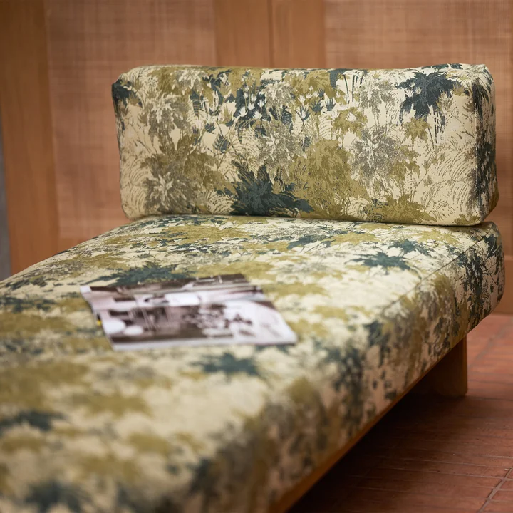 Teak Outdoor Daybed, botanical from HKliving