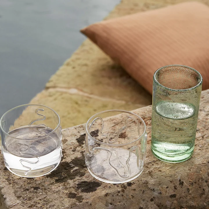 Doodle Drinking glass from Ferm Living