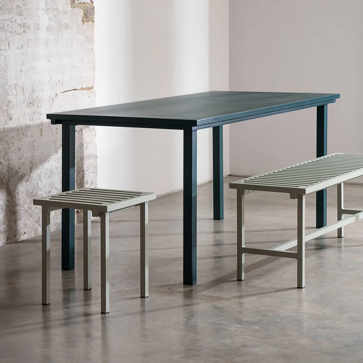 NINE - Dining table rectangular, green